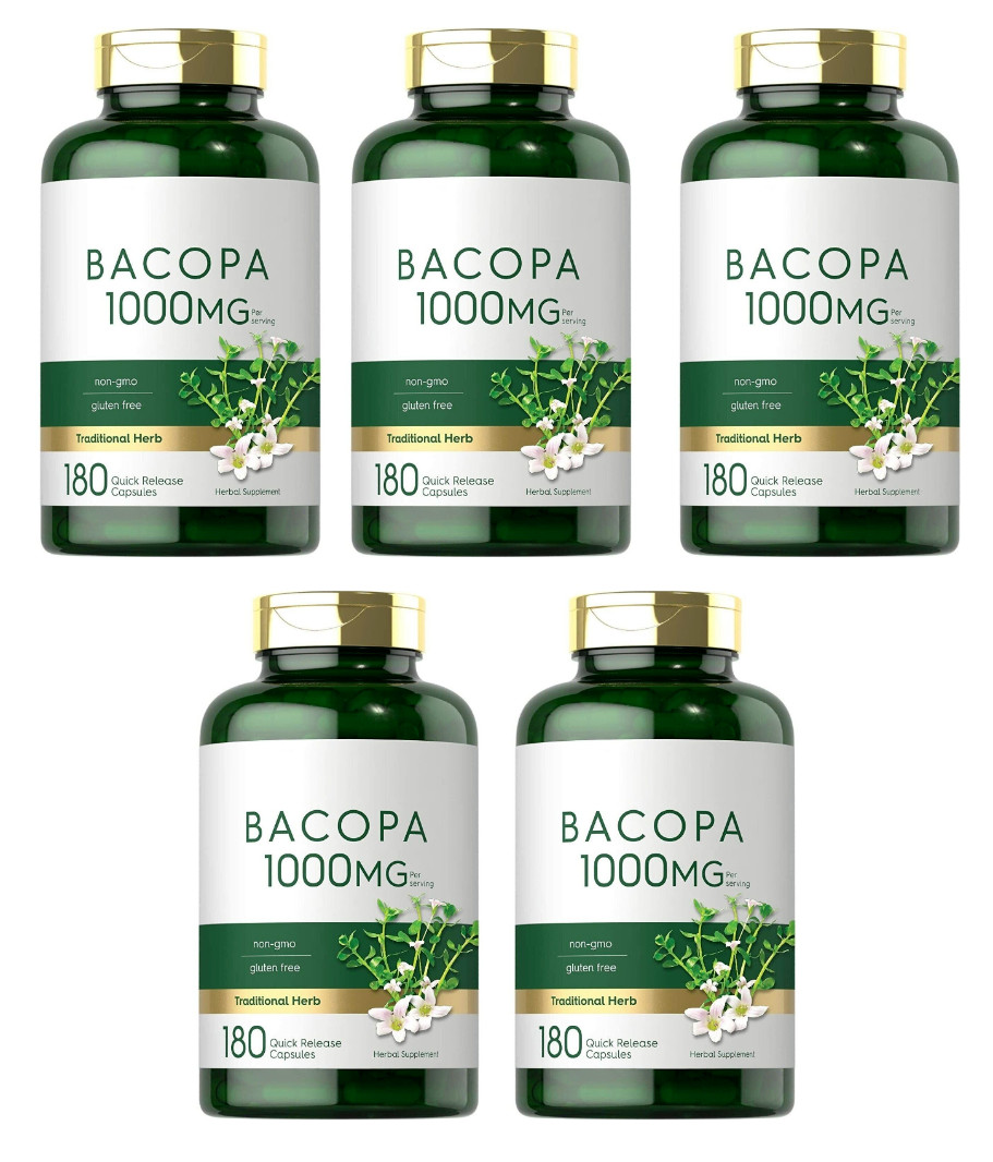 Bacopa Monnieri Leaf 1000 мг 5X180 капсул без ГМОглютена 16490₽