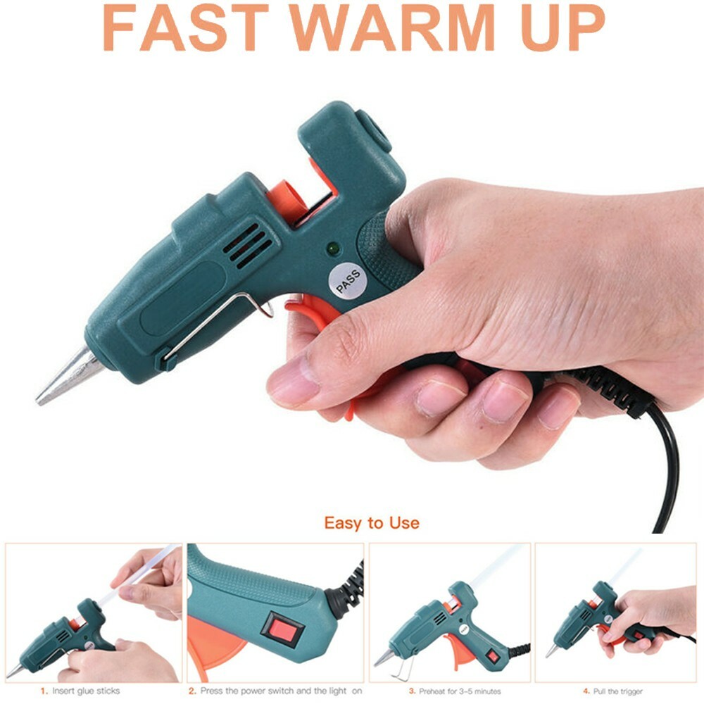 20W Hot Glue Heat Gun Full Size for Arts, Crafts, Repairing and