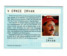 RARE NASCAR WINSTON CUP ERNIE IRVAN ERROR CARD