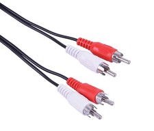 Twin RCA Phono Red White CABLE 2 x Male to 2 x Male OFC Shielded Audio LEAD