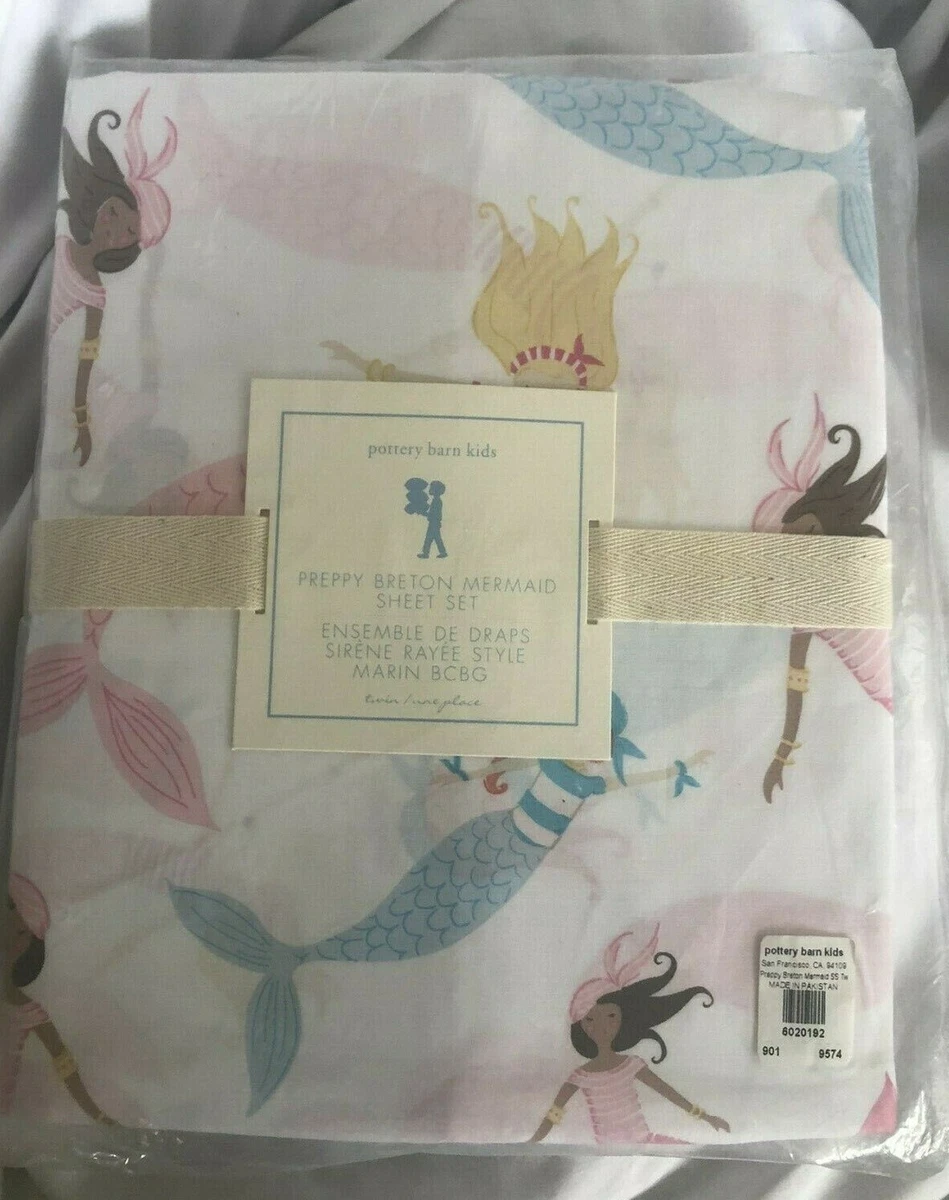 Pottery barn top kids mermaid sheets