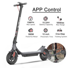 350W 10.2AH Adult Electric Scooter E-Scooter Fast Speed 30KM Long Range W/ APP