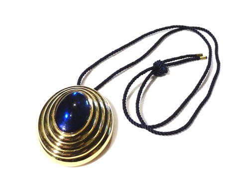 Collier Ras-du-cou Vintage H Dubin – Lucite Noire Et Alliage Argenté – Occasion