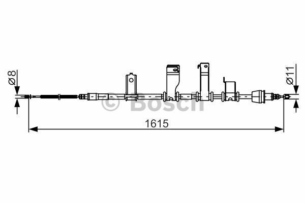 Bosch Handbremsseil Links FüR Hyundai I20-image