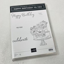 Stampin Up Happy Birthday To You Cling Stamp Set w Matching Die Set 152308 Cake