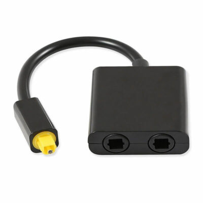 Digital SPDIF Optical Audio Splitter 2Way Toslink Adapter 1 input 2 Output'YF