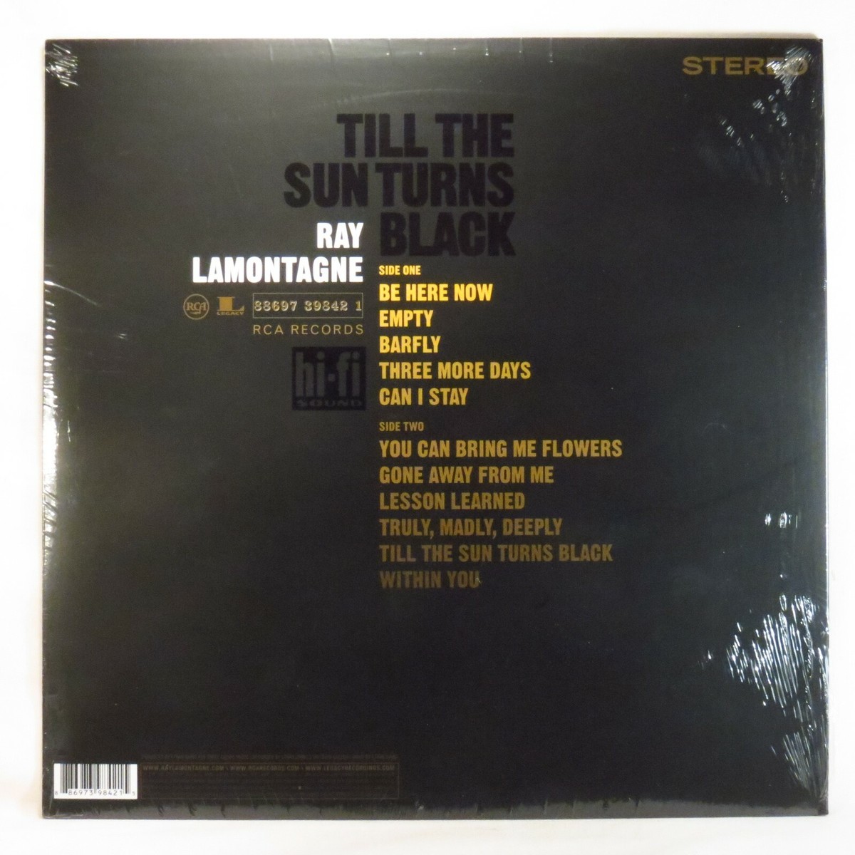 米LP Ray Lamontagne Till The Sun Turns Black 88697398421 RCA, Legacy /00260 Ray LaMontagne - Till The Sun Turns Black - Amazon.com Music