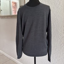 J Crew Merino Wool-Blend Gray Crewneck Sweater Medium NWT 74.50 Retail