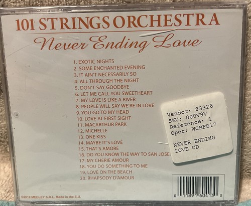 Never Ending Love ~ 101 Strings Orchestra ~ Easy Listening ~ CD ~ New - C7D - Picture 2 of 2