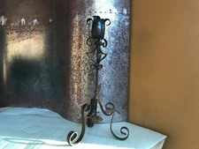 Jan Barboglio Forged Iron Sculptural Flower CANDLE HOLDER  Brutalist Old Mexico