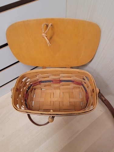 Cartera vintage de cestas de claveles hecha a mano 1996 - Imagen 10 de 12