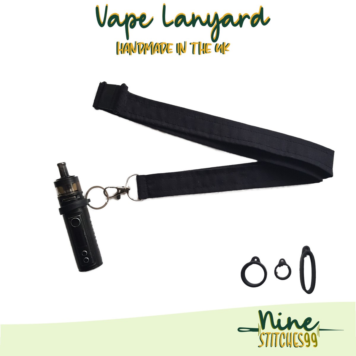 hhc vape wie lange kein auto fahren Universal vape E cig Holder ring with Lanyard Neck Strap Handmade Black Gift