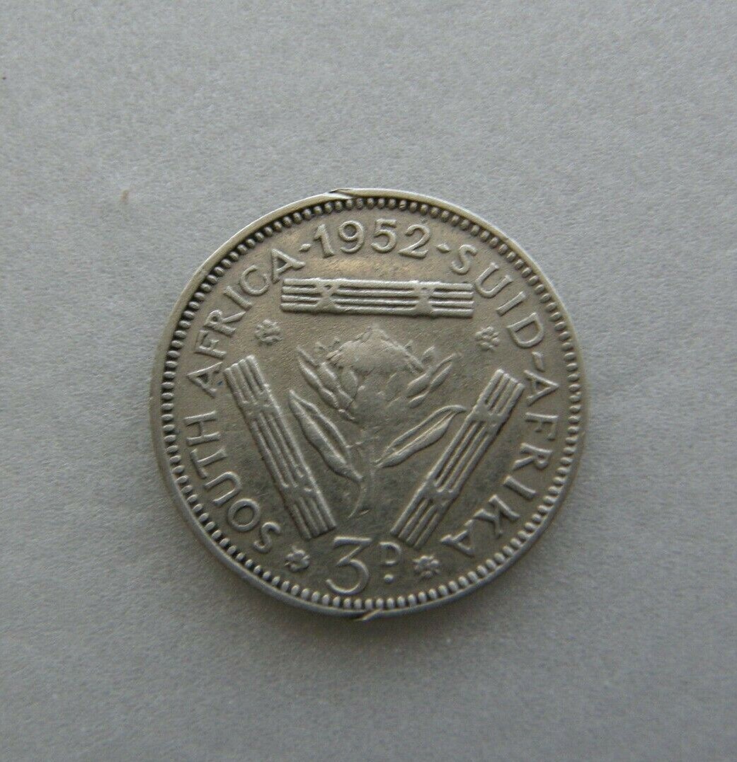 South Africa Coin 3 Pence 1952 George VI Silver .500 16.3mm | eBay