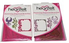 Heartfelt Creations FLOWERING DOGWOOD BRANCHES Stamps  Dies SET HTF 3774 7130