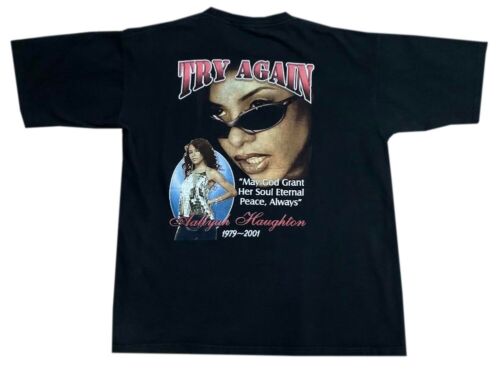 Vintage Bootleg Rest In Peace Aaliyah T Shirt (Si… - image 1