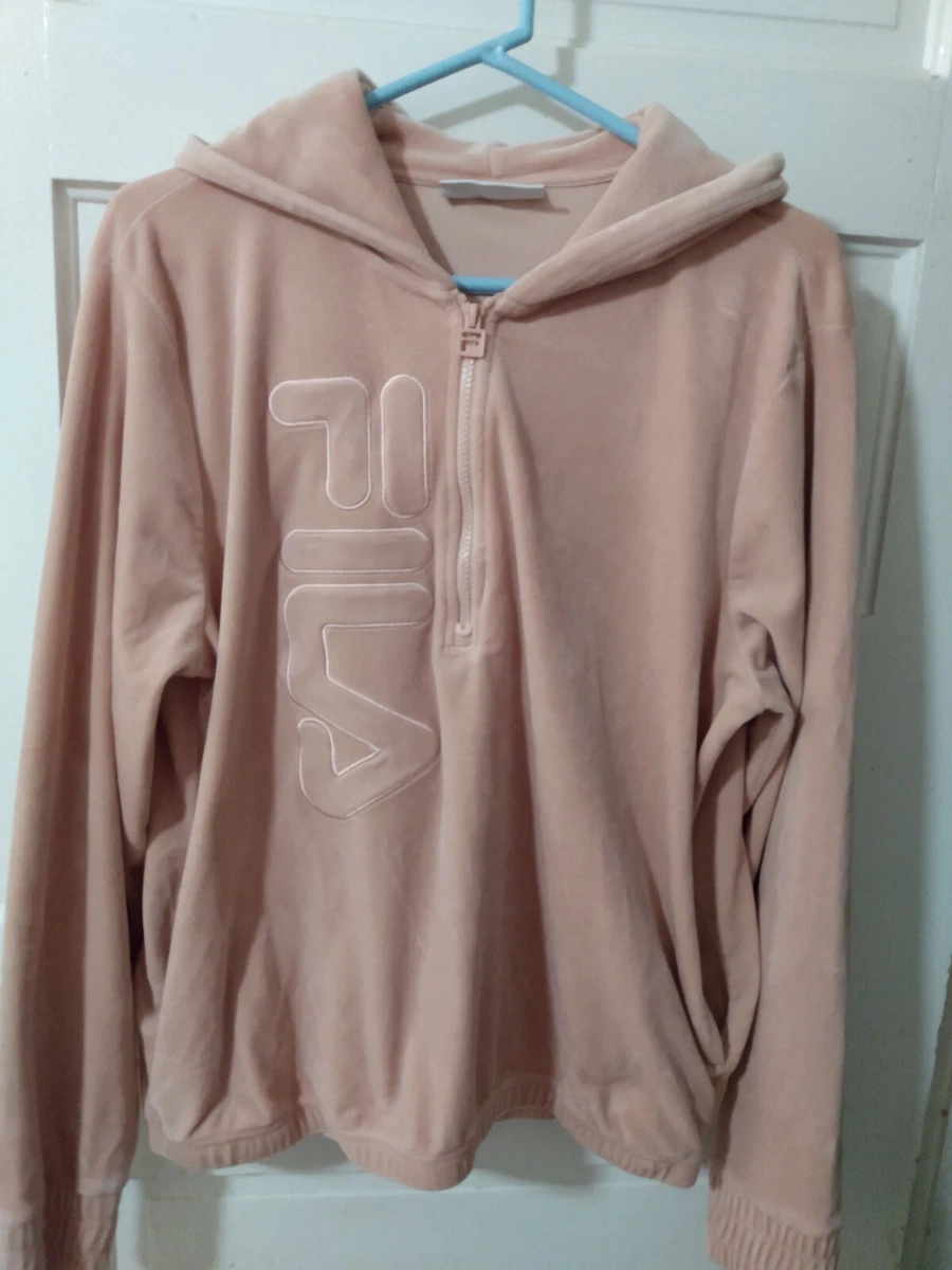 Fila velour top hoodie women's