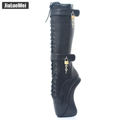 2023 Chaussures de Ballet Femme 18cm Super Haut Talons Haut Verrouillable Bottes Hautes - Photo 1 sur 10