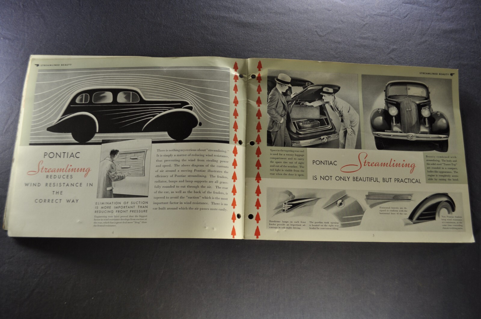 1935 Pontiac Dealer Display Album Features Book Brochure Sedan Nice Original 35