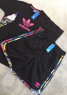 adidas t shirt and shorts set mens