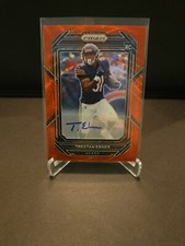 2022 Panini Prizm Rookies Red Wave Auto 19/149 Trestan Ebner #351 Rookie RC