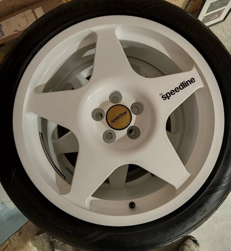 SPEEDLINE ALLOY WHEEL DECALS STICKERS X4 IN BLACK ALL COLOURS Comp corse - Picture 6 of 7