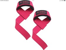 Harbinger Women's Padded Cotton Weight Lifting Straps - Pink