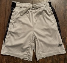 Russell Athletic Gray Shorts Youth Medium 8 Boys Kids Gym Workout Polyester Dri