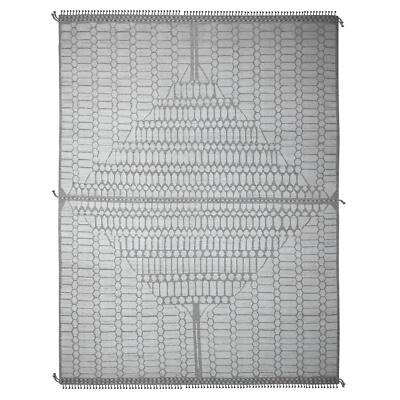 11'9''x15'8'' Eider White Wool Moroccan Hand Knotted Oversized Oriental Rug G89136