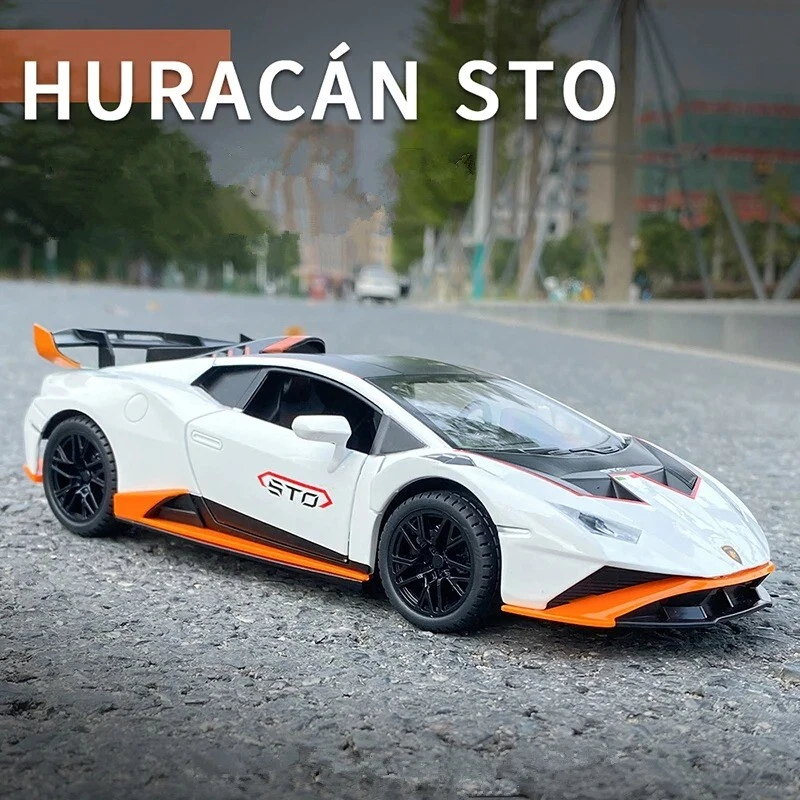 1:24 HURACAN STO Aleación Coche Deportivo Modelo Metal Juguete Modelo Simulación Niños Juguete Regalo Foto 3 de 4