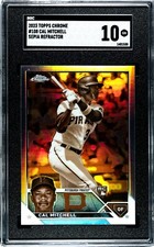 2023 TOPPS CHROME CAL MITCHELL ROOKIE SEPIA REFRACTOR SP #108 RC - SGC 10 POP 2