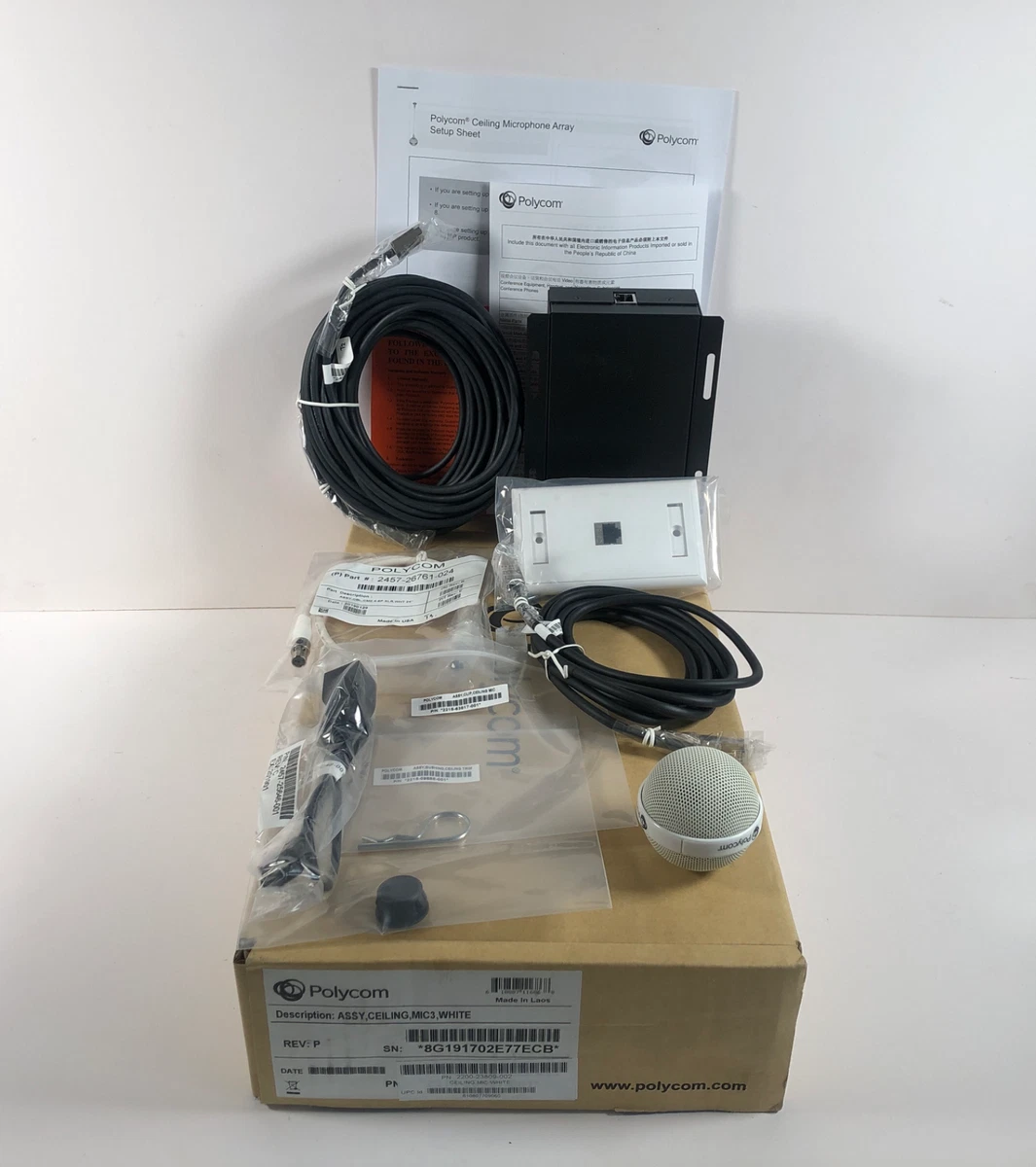 Polycom Hdx Ceiling Microphone Array White | Shelly Lighting