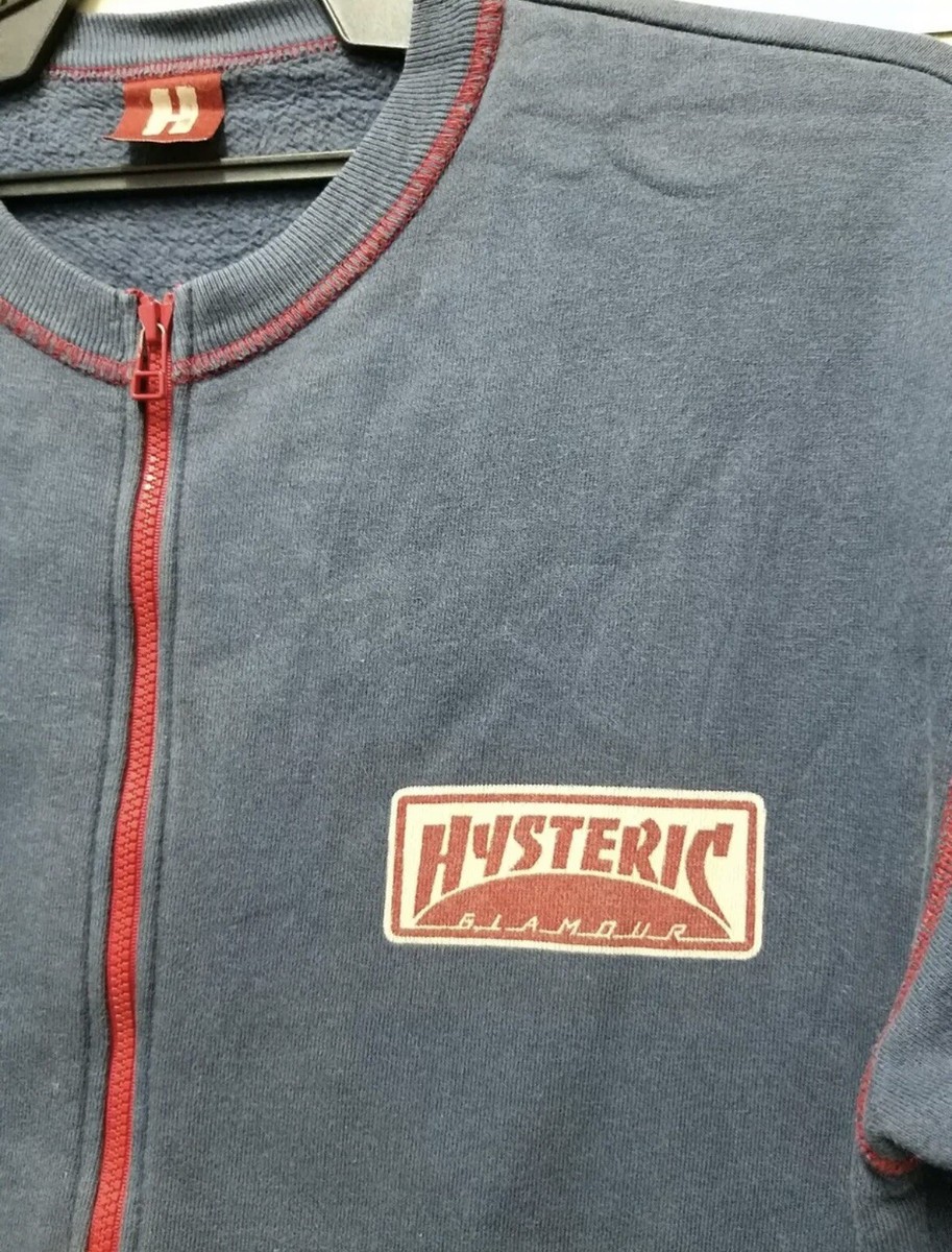 Vtg hysteric glamour big logo zipper sweater/sz M(20.5