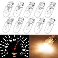 10 X T10 194 168 Wedge Instrument Cluster Dash Light Halogen Bulbs 5W Warm White