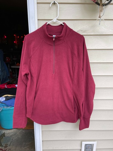 Zip Pullover for Women burgundy Size 