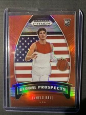 2020-21 Prizm Draft Picks Lamelo Ball Global Prospects Rookie Red Prizm 63/299
