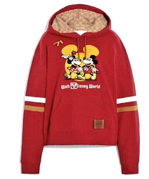 COACH × Disney / シグネチャー/ミッキー/コラボ/パーカー/S/コットン/RED/2887 New Disney Coach Hoodie Minnie And Mickey Sweater Sweatshirt XL | eBay