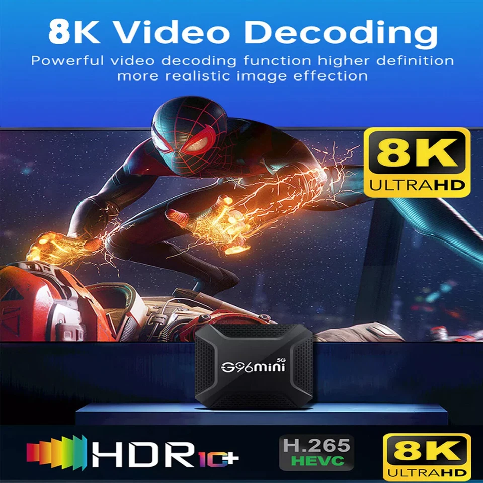 2025 Upgraded Smart Android 13.0 TV Box Quad Core 8K 2.4G WIFI HD Stream Player - Image 3 of 4