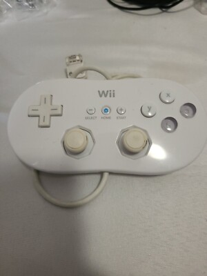 Official Nintendo Wii Classic Pro Controller White RVL-005 OEM TESTED 