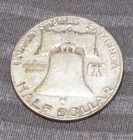 Fine Cond. Silver 1953 d Denver Mint Franklin Silver Half 1/2 dollar .50 cents