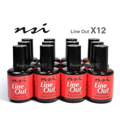 nsi Line Out Fill Line Eraser Acrylic UV gel refill line Eliminator 0.5 oz x 12