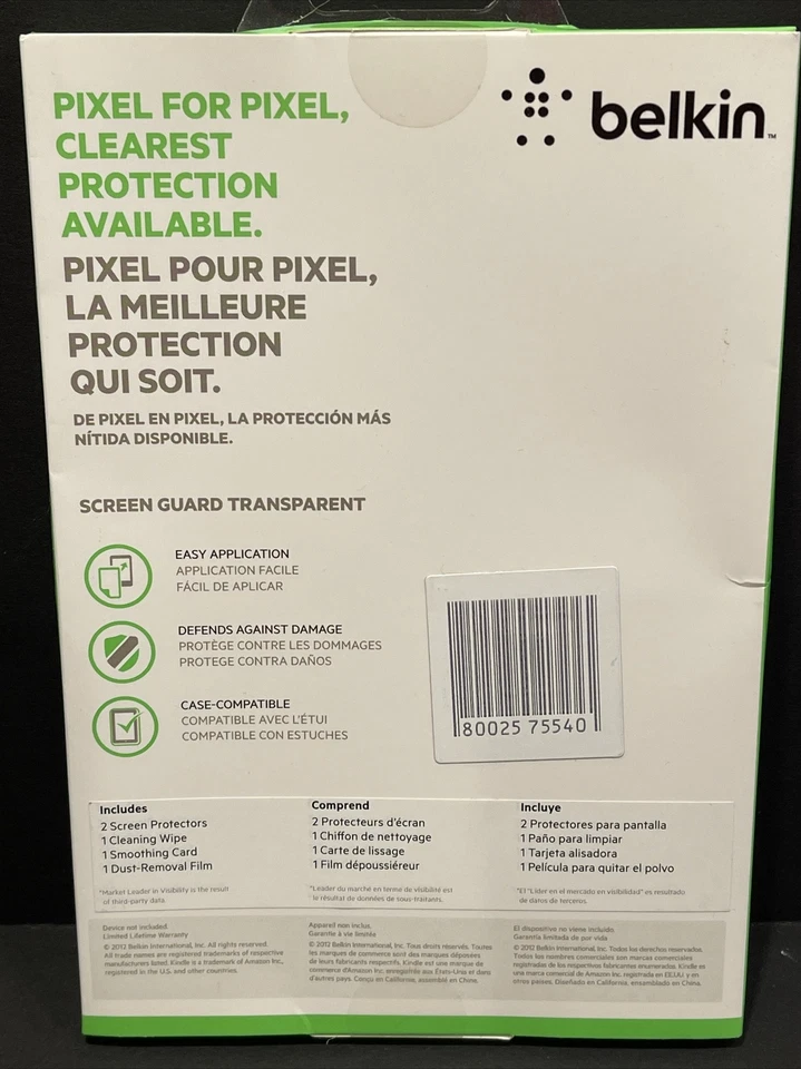 NEW Belkin 2-Pack Screen Protector for Amazon Kindle Fire HD 7" Tablet - Image 2 of 2