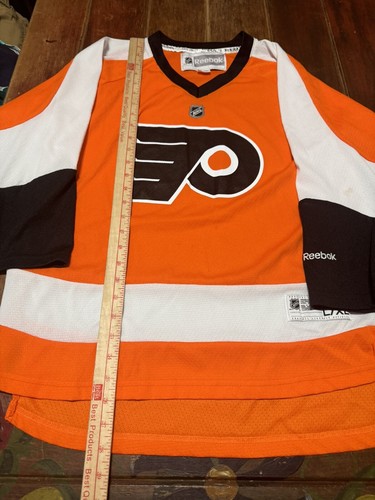 Philadelphia Flyers Authentic NHL Reebok Stitched Hockey Jersey Youth Large/ XL - Picture 8 of 9