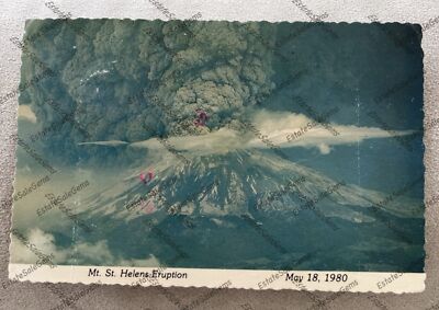 Vintage Postcard 1984 Mt St Helens Eruption Volcano Washington