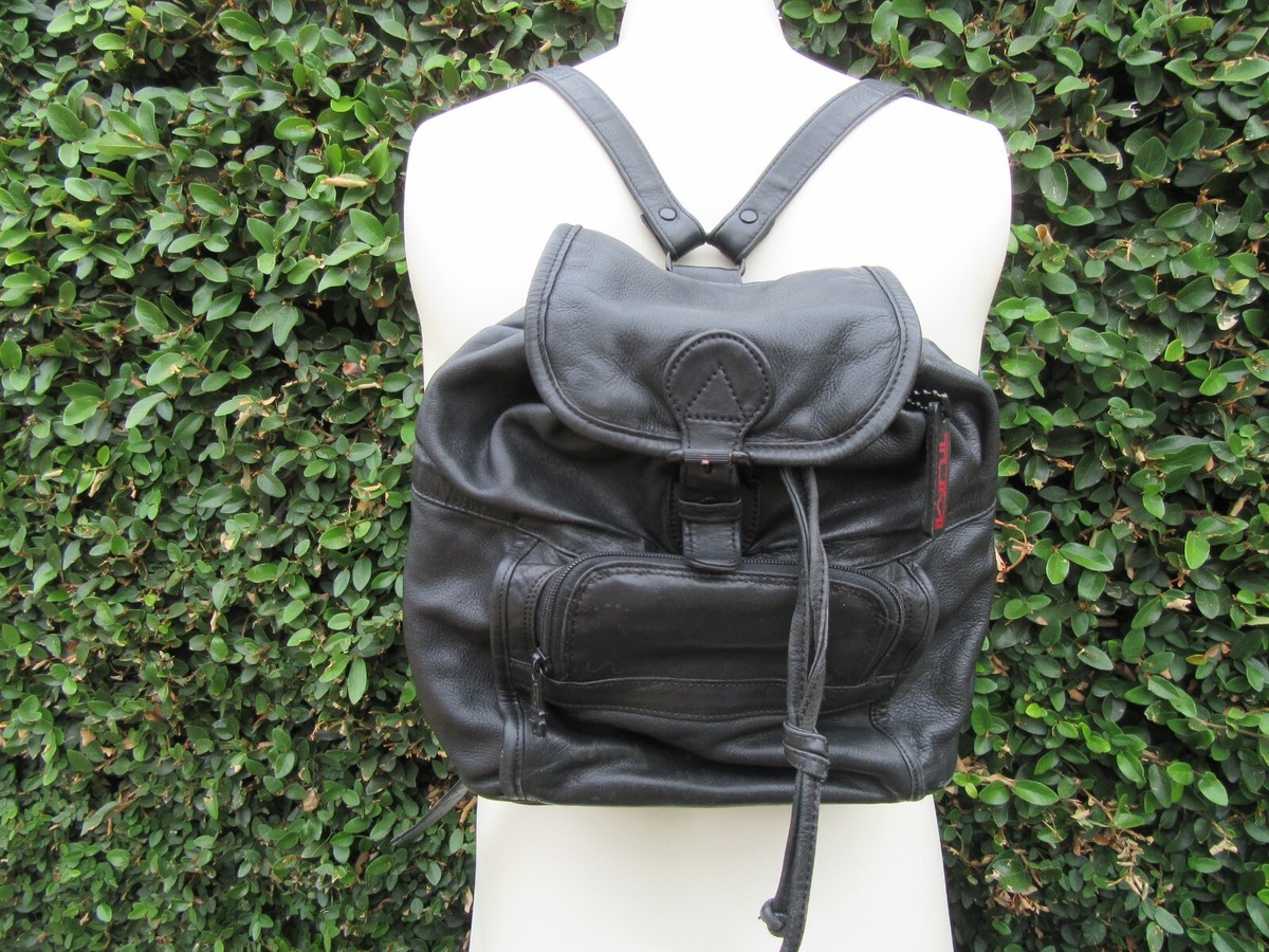 Tumi Black Genuine Leather Mini Backpack | eBay display picture 2