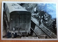 Senior Service British Railways cigarette card 15. Signal stores train.