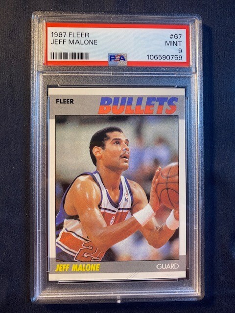 1987 Fleer #67 Jeff Malone Washington Bullets PSA 9 MINT