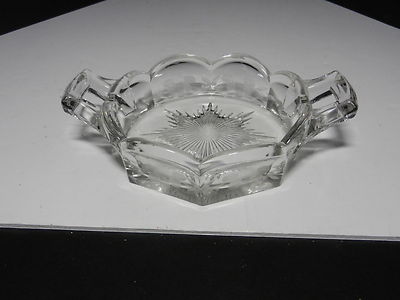Jefferson Krys-Tol Chippendale Lemon Dish Cut Clear Crystal 5 1/4'' D ca1907-20s