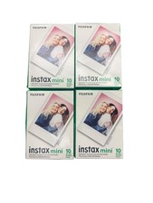 4 Packs Fujifilm Instax Mini Instant Film WHITE 10 Pack 40 Shots 05/2026