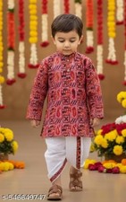 Boys Kids Dhoti Kurta Set Traditional Ethnic Wear Festival Wedding Party Dress