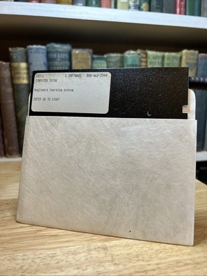 E0713 Computer Tutor Beginners Learning System S Software 5.25  Floppy Vintage